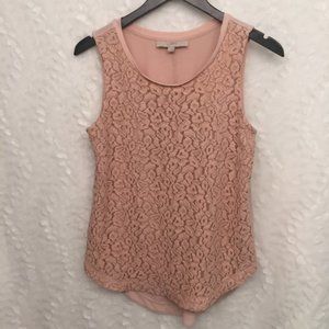LOFT | Pink Lace Top
